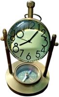 Horloge de table mécanique en laiton nautique Quartz alimenté trophée Style décor de bureau à domicile cadeau personnalisé pour les êtres chers