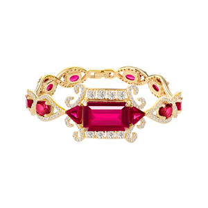 Luxury Fine Jewelry <b>Bracelets</b> beGems Wings of Fortune <b>Ruby</b> <b>Bracelet</b> in 18K Italian Gold Elegant Jewelry for Women - Product Image 5