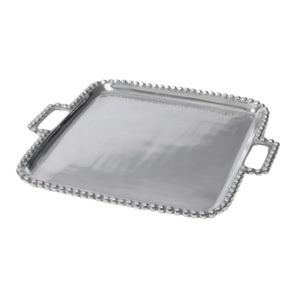 Bandeja de servicio Rectangular con acabado brillante con asas de Metal para el hogar, cocina, Platos y platos para servir comida - Product Image 4