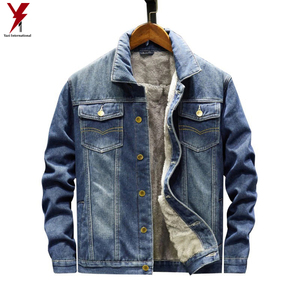 Veste en jean longue et extensible sur mesure pour hommes veste en jean pour hommes veste en denim d'hiver en coton pour hommes de grande taille - Product Image 2