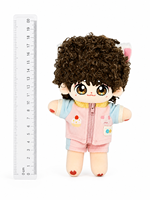 Peluche Garçon Cheveux Bouclés Personnalisés avec Oreilles de Chat, Veste de Sport, Jouet en Peluche Kawaii, Article de Collection, Vente en Gros