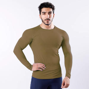 Top Hommes chemise de compression à manches longues Spandex personnalisé Performance Gym Training Quick Dry Fitness Workout Tight Top Stretch Sleeve - Product Image 1