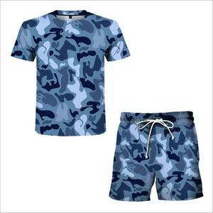 Vente en gros Ensemble décontracté été pour hommes Shorts et t-shirts unis Logo de survêtement graphique Vente en gros Ensemble décontracté été pour hommes Logo uni - Product Image 1