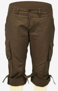 กางเกงขาสั้นคาร์โก้ผู้หญิง สี ขนาด และโลโก้ตามสั่ง แห้งเร็ว เป็นมิตรกับสิ่งแวดล้อม ผ้าฝ้าย เอวยางยืด รับผลิตตามแบบ (OEM) ขายส่ง คุณภาพสูง - Product Image 6