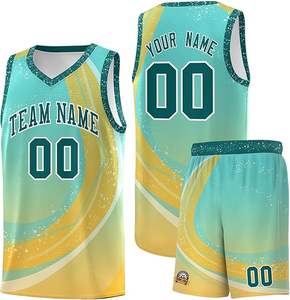 Conjunto de uniforme de entrenamiento de camiseta de baloncesto Reversible de poliéster 100% Vintage para hombre, ropa de baloncesto por sublimación personalizada - Product Image 1