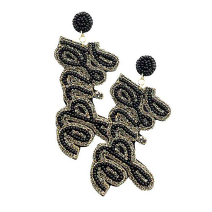 Pendientes Colgantes con Bordado, Joyería Clásica de Perlas de Semilla Inspirada en la India para Mujeres, Niñas y Novias - Product Image 1