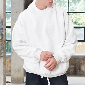 Vêtements de sport Sweat à capuche en peluche Pull à capuche en peluche Logo personnalisé Couleur unie Sweats à capuche surdimensionnés pour hommes - Product Image 3