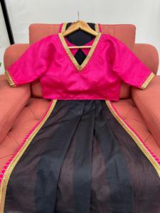 Beautiful Designer Saree With Fancy Lace and heavy Latkan on pallu and Blouse - Product Image 2