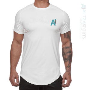 OEM diseño 100% preencogido Ringspun algodón personalizado impreso Logo camiseta para Hombres estilo Atlético ligero transpirable bajo MOQ - Product Image 1