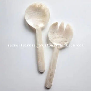 Cuchara de resina ecológica hecha a mano, herramientas de ensalada ligeras y duraderas para comedor moderno, hogar, cocina, ajustes de mesa elegantes - Product Image 6