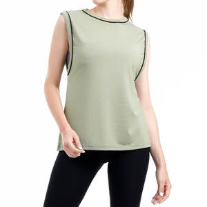 Débardeur d'entraînement de gymnastique sans manches pour femmes Design respirant en coton et polyester à séchage rapide pour dames - Product Image 1