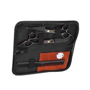 ชุดกรรไกรช่างตัดผม3ชิ้นชุดกรรไกรตัดผมสีดำ - Product Image 3