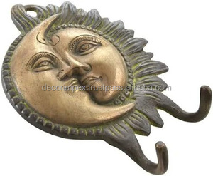 Look de feuilles pour les soutiens-gorge à finition dorée Crochet mural Artisanat Décoration de la maison et salon et bureau Caffa - Product Image 5