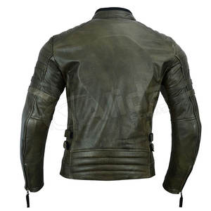 Veste de moto en cuir coupe étroite à vendre Veste de course de moto personnalisée de qualité supérieure - Product Image 4