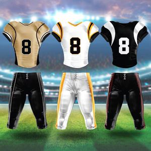 Uniformes de football américain personnalisés pour hommes adultes, 100% polyester respirant, ensembles imprimés, technologie de sublimation, séchage rapide - Product Image 1