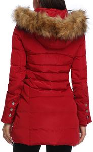 Vestes pour femmes en gros Pakistan à manches longues chaud pardessus fausse fourrure capuche Parkas respirant coton manteau d'hiver à la mode - Product Image 2