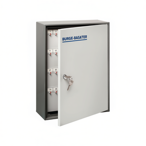 BURG-WCHTER Armario para llaves de 2 puertas 6700/108 R H380xW285xD105mm con cerradura de cilindro y 108 ganchos - Product Image 3