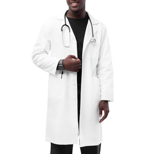 Bata médica de hospital personalizada Bata de manga larga Doctor Lab Coats Unisex Hombres Enfermera Bata de laboratorio - Product Image 5