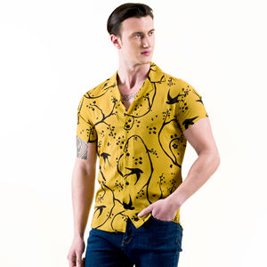 Nouveau design chemise hawaïenne à manches courtes en viscose impression numérique vacances d'été à la plage chemise pour hommes fabriquée à Istanbul en Turquie - Product Image 2