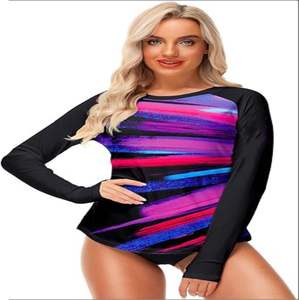 เสื้อว่ายนํ้าหนักเบามีซิปรูด UPF 50 + เสื้อเล่นเซิร์ฟพร้อมรูหัวแม่มือแขนยาวดีไซน์ใหม่ล่าสุด - Product Image 1