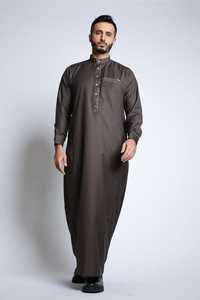 ชุดโธบผู้ชายขายดี เสื้อผ้ามุสลิมผู้ชาย โธบดูไบ แขนยาว ชุดอิสลามผู้ชาย ชุดโธบอาหรับ - Product Image 6