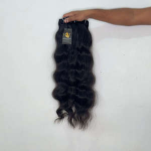 Proveedores de cabello virgen liso, ondulado y rizado sin procesar, proveedor de cabello humano virgen tipo mink, paquetes de cabello virgen indio negro natural. - Product Image 1