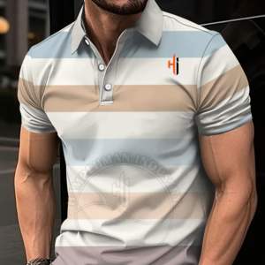 2024 nouveauté haute qualité hommes à manches courtes pour polos Logo personnalisé vêtements de golf maillot usine directe en gros blanc - Product Image 1