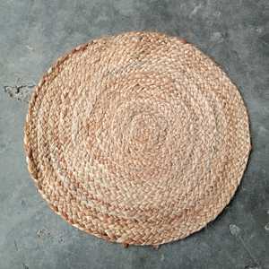 Sets de table modernes en coton lavable, tressés, ronds, à motifs unis, personnalisables, pour la maison et l'hôtellerie - Product Image 1