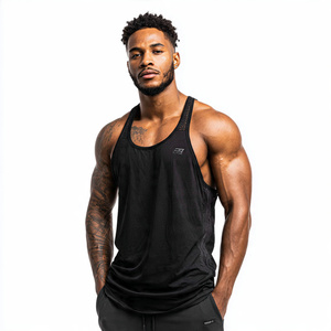 เสื้อกล้ามออกกำลังกายผู้ชาย ผ้าโพลีเอสเตอร์ผสมคอตตอน 100% สำหรับนักเพาะกาย - Product Image 4