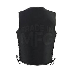 Chaleco de cuero para hombre de la mejor edición, decoración de botones de tela de punto de invierno de baja calidad diseñada para la demanda del cliente - Product Image 2