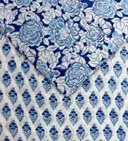 Tissu en coton pur doux 60x60, imprimé à la main traditionnel indien, pour robes d'été, chemises et sacs