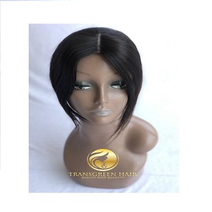 Extensiones de Cabello Virgen Indio de Templo 100% de Alta Calidad, 5'' 7x10, Liso, para Mujer, Topper, Donante Único, Grado 9A-12A, Doble Trama a Máquina - Product Image 1