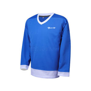 Maillot de hockey sur glace pour homme adulte de qualité supérieure, 100 % polyester, antibactérien, logo personnalisé sur le devant, vente chaude - Product Image 1