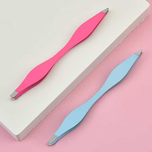 Nouvelle pince à épiler pour les cheveux des sourcils, poignée confortable, logo personnalisé, pince à épiler imprimée avec revêtement en papier fantaisie, pointe pointue - Product Image 3