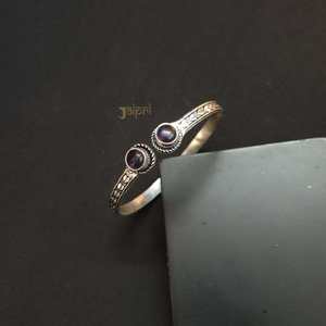 Purple <b>Stone</b> Fashion Cuff <b>Bracelet</b> Elegant Bangle Design for Women - Product Image 4