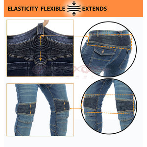 Pantalon de moto pour homme avec panneaux extensibles ignifuges, doublure protectrice, prêt pour l'hiver, élégant et confortable - Product Image 3