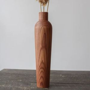 Vase de table en bois de style moderne, artisanat décoratif écologique fait à la main pour la décoration intérieure - Product Image 1