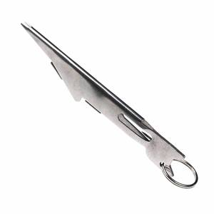 Outil à nœuds de pêche en acier inoxydable, noir personnalisé, pour ligne de pêche et hameçon - Product Image 1