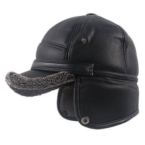 Sombrero de invierno de piel auténtica de oveja 100% para Hombre | Sombrero de piel de vaca auténtica de alta calidad ajustable precio al por mayor - Product Image 6