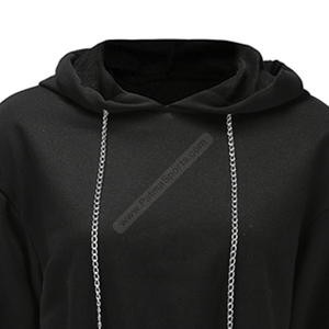 Top Tendance Personnalisé Femmes Crop Hoodies En Gros Femmes Crop Hoodies Professionnel Femmes Crop Hoodies avec Chaîne En Acier Cordon - Product Image 3