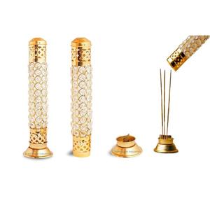 Soporte de incienso de latón de cristal artesanal, nuevo estilo, soporte de varilla de incienso de fragancia para el hogar para soporte de Decoración de mesa - Product Image 3