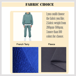 Vente en gros de survêtements en molleton pour hommes avec logo brodé personnalisé vêtements de sport fitness jogging sweats à capuche pantalons vêtements d'hiver - Product Image 2
