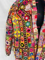 Banjara femmes Boho Style Vintage veste matelassée brodé Patchwork Floral coton Denim hiver printemps ceinture fermeture
