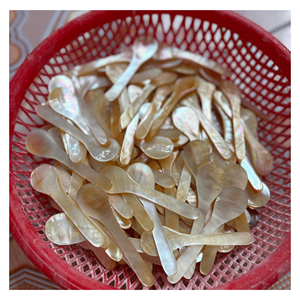 Cuillère en nacre, ustensile artisanal en coquille pour servir les desserts au restaurant et les tables à manger, Vietnam - Product Image 4