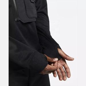 Sudaderas con capucha OEM para hombre, jersey de tela personalizada prémium de Color negro con estilo de cremallera y bolsillo portátil, nuevo - Product Image 6