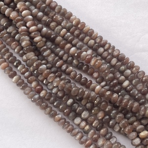 4mm 6mm 8mm 10mm pierre de lune en chocolat naturel à facettes perles de pierre gemme brins semi précieux pour la fabrication de bijoux 2025 - Product Image 2