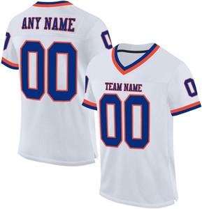 Maillot de football personnalisé blanc avec détails verts pour homme, col en V, manches courtes, uniforme d'équipe sublimé, antibactérien, avec logo et nom, pour adultes - Product Image 5