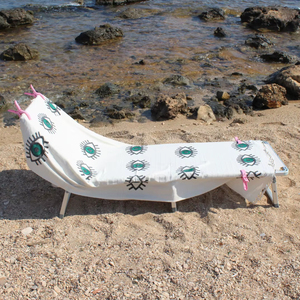 Serviette de plage en coton turc avec motif de cils nappe douce à séchage rapide pour sauna à domicile usage quotidien femmes hommes vente d'usine - Product Image 1