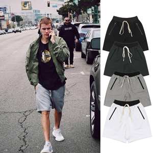 Men Summer Knitted Breathable Canvas Solid <b>Body</b> <b>Building</b> <b>Fitness</b> Shorts Fashion Running Sports GYM Shorts Elastic Waist - Product Image 3