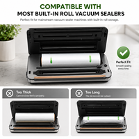 Sacs de conservation sous vide réutilisables multi-tailles, sans BPA, à double couche, avec valve anti-fuite, pour congélateur, micro-ondes et cuisson sous vide